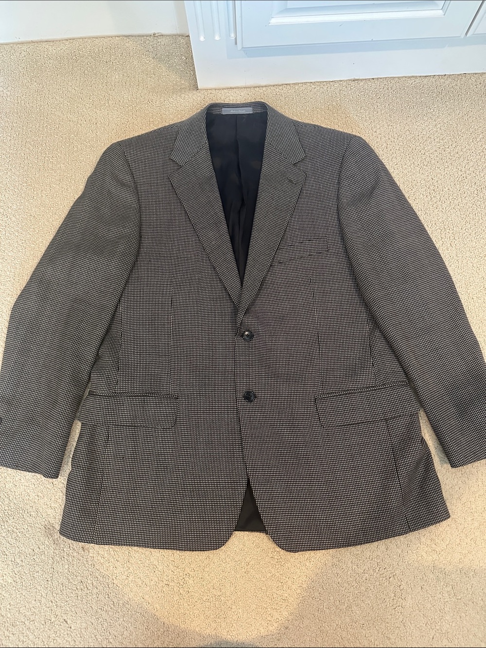 Talbots Men Black and Gray Sport Coat Blazer